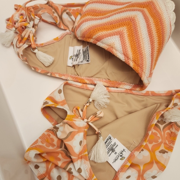 Shide Critters Summer Sorbet Girls Crochet Tie Back Bikini Size 16 NWOT - Picture 8 of 8